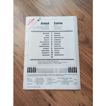 1970/71 Arsenal vs Everton Division 1, Double Season **FREE P&P**