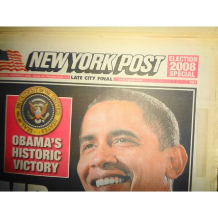 New York Post - November 5, 2008 - 4 issues - new - Obama elected President