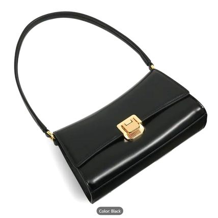 Elegant Women’s Shoulder Bag - Chic Retro Black Crossbody-Black