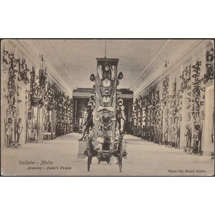 Armoury, Duke's Palace, Valletta, Malta, 1914 - Grand Studio Postcard