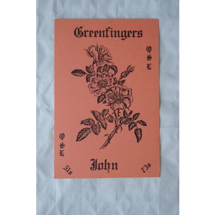 1987 QSL Card Greenfingers John