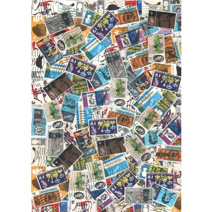 LOT#403 - GB QEII (approx500) PRE-DECIMAL STAMPS FOR ARTS, CRAFTS, DECOUPAGE etc