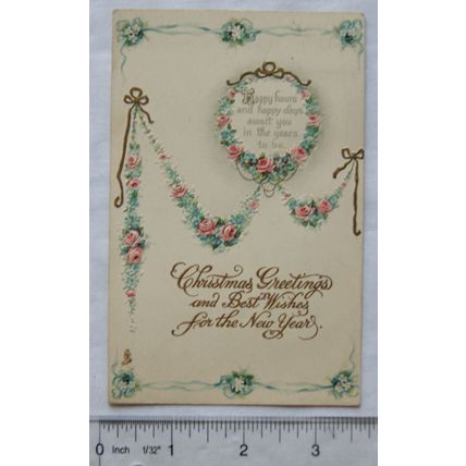 1912 postcard Christmas Greetings & Best Wishes For The New Year - Tucks