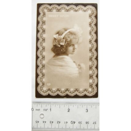 1918 postcard Girl - Sweet Study