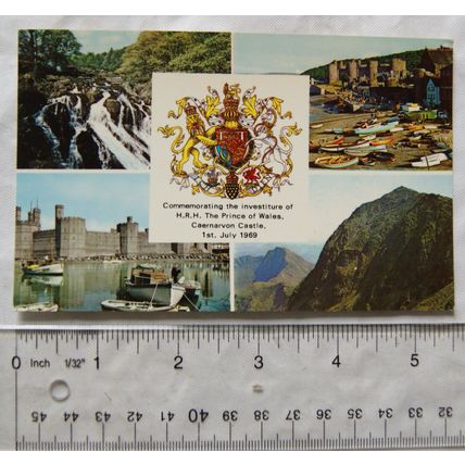 1969 postcard Investiture of H.R.H. The Prince of Wales