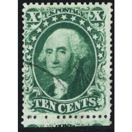 34, Used 10¢ - Position 74L1 - With Clean PFC Certficate * Stuart Katz