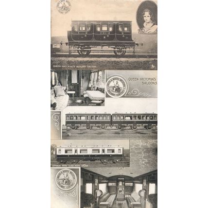 Queen Adelaide Victoria Railway Saloon LSWR 3x Old London Train Postcard s