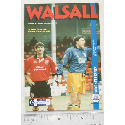 1996 programme Walsall v. Brentford