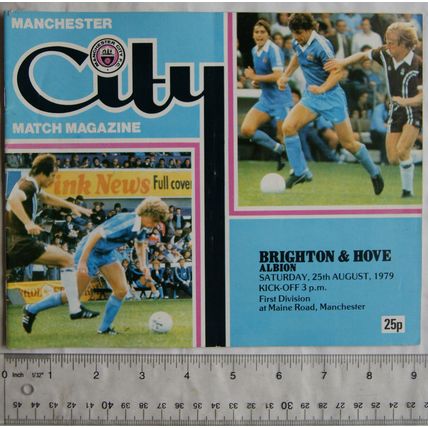1979 programme Manchester City v. Brighton & Hove Albion