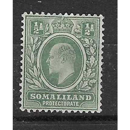 SOMALILAND 1905 EDVII WMK MULTI CROWN CA 1/2A MINT SG45