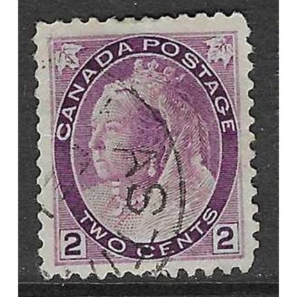 CANADA 1898-1902 QUEEN VICTORIA 2c VIOLET USED SG154 #2