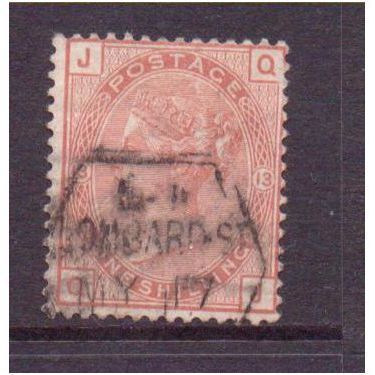 victoria stamps orange brown sg163 shilling pl13 used