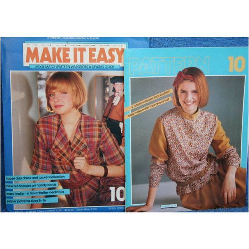 Vintage 1980 Dress Jacket Top Sewing Pattern & Booklet Size 8 10 12 14 16