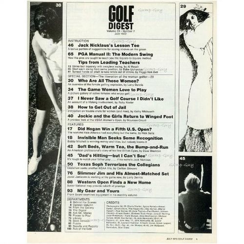 Golf Digest magazine July 1972 One-Putt Strategy Jack Nicklaus Lesson Who Women