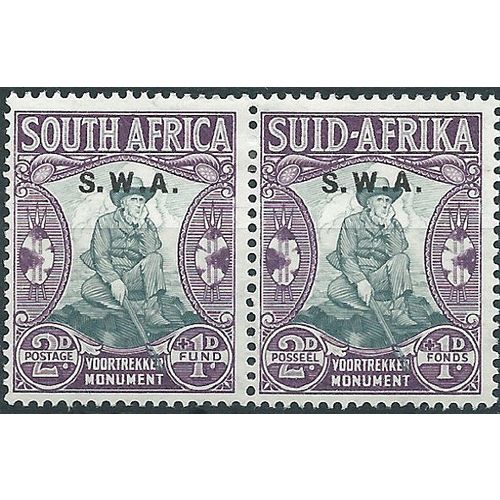 South West Africa 1935 SG94 2d + 1d Grey-Green & Purple VOORTREKKER M/Mint .. ..