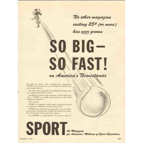 sport 1947 grown so big so fast americas newsstands media vintage ad