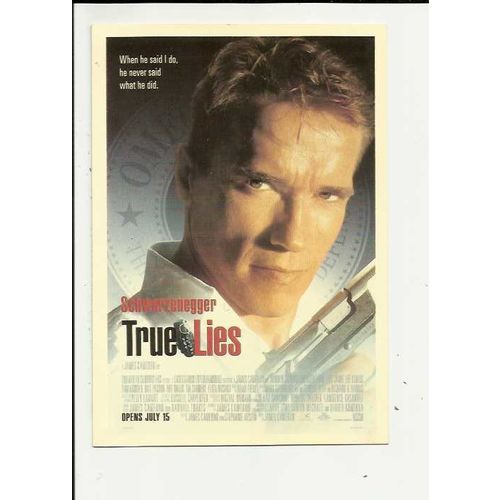 TRUE LIES Schwarzenegger Poster Art Postcard