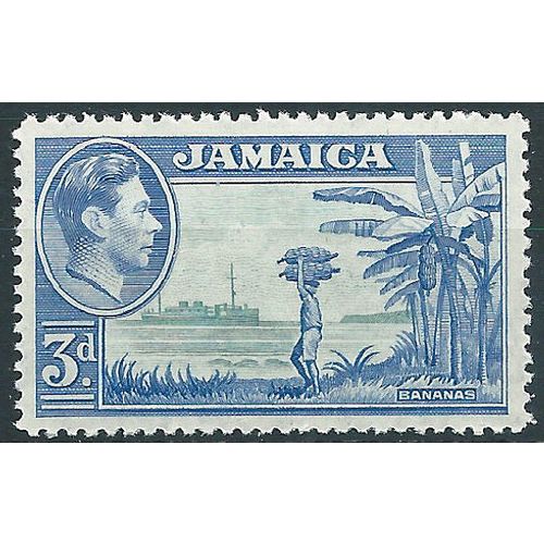 Jamaica 1949 SG126b 3d Greenish-Blue & Ultramarine Mounted Mint....