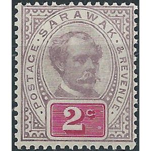 Sarawak 1888 SG9 2c Purple & Carmine Mounted Mint....