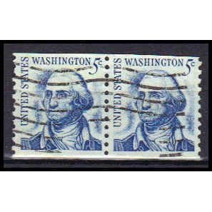 Used 1304 5c George Washington Very Fine Pair KA6211