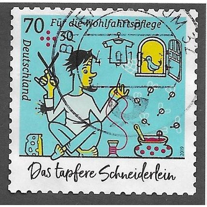 GER 2019 €0.70 + 0.30 (S/A) 'BRAVE LITTLE TAYLOR' FINE USED (EBID77-044)