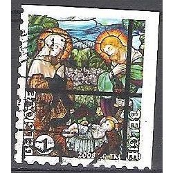 Belgique 2008 COB 3865B O Cote (2016) 3.00 € Noël vitrail de l'église à Bethléem