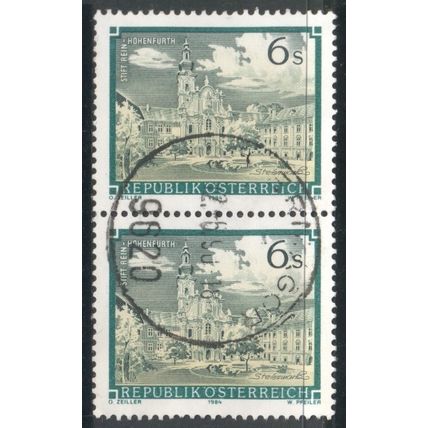 Austria 1964 - 6s green - Stift Rein Hohenfurth x2 - used