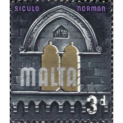 MALTA, History, Siculo Norman Era, grey 1965, 3d, #2