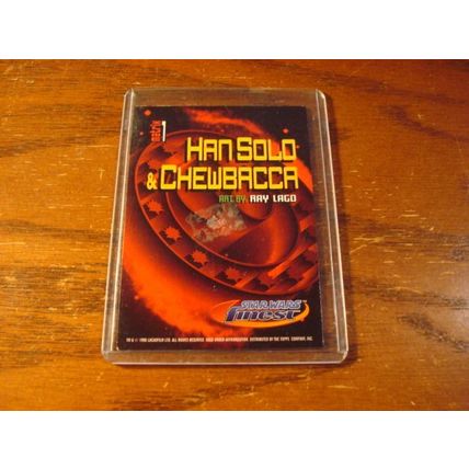 1996 Topps Finest, STAR WARS MATRIX, #1, HanSolo & Chewbacca