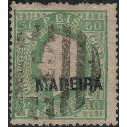 Portugal & Colonies Madeira 24 used 1872 King Luis Overpainted ZAYIX 031222S41