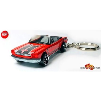 RARE CUSTOM KEYCHAIN 1964½/65/66 RED FORD MUSTANG CONVERTIBLE GREAT GIFT
