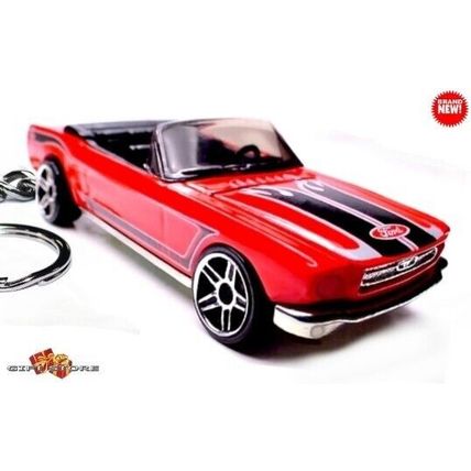 RARE CUSTOM KEYCHAIN 1964½/65/66 RED FORD MUSTANG CONVERTIBLE GREAT GIFT