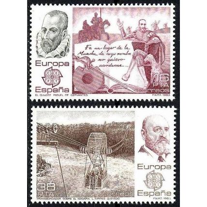 España. 1983. Mi # 2585 / 86. EUROPE Cept. Don Quixote. Ferry over the Niagara