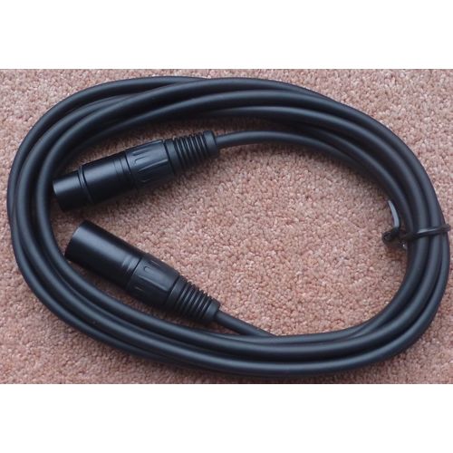 3 Pin XLR Male to Female Extension Cable 3m long new - Microphone or Loudspeaker