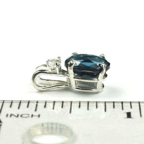 London Blue Topaz, 925 Sterling Silver Pendant, SP021