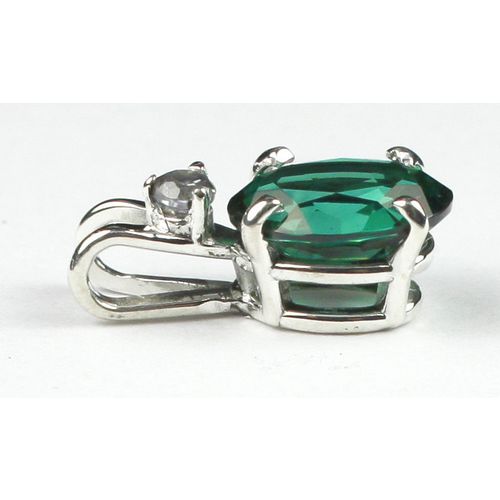 Russian Nanocrystal Emerald, 925 Sterling Silver Pendant, SP020