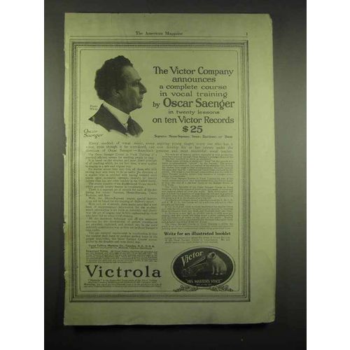 1917 Victor Victrola Records Ad - Oscar Saenger