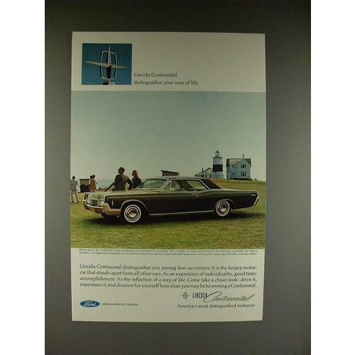 1966 Lincoln Continental Coupe Car Ad - Distinguishes