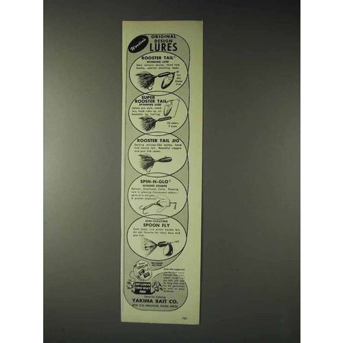 1973 Yakima Bait Lures Ad - Rooster Tail, Spin-N-Glo