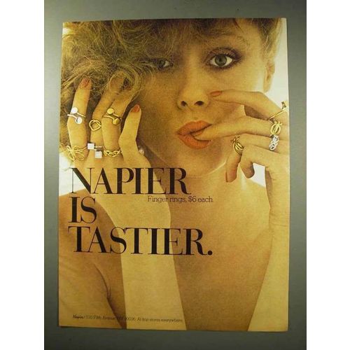 1977 Napier Finger Rings Ad - Napier is Tastier