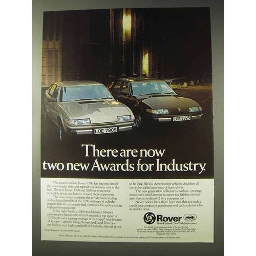 1977 Leyland Rover Car Ad - Awards for Industry