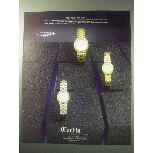 1985 Vacheron Constantin 333 Watch Ad!