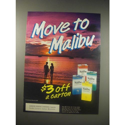 1990 Malibu Cigarettes Ad