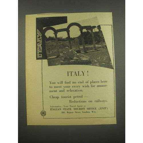 1959 Italian State Tourist Office Ad - Italy!