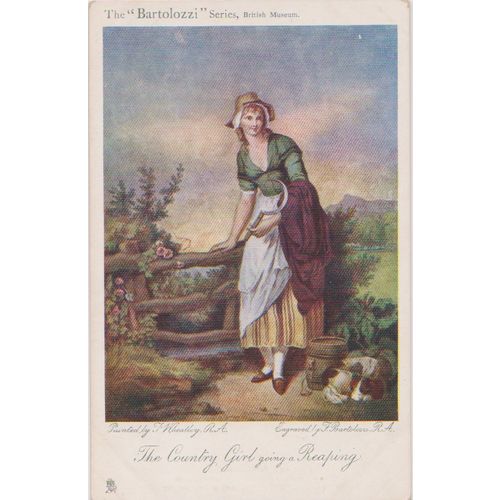 GB circa 1905 The Country Girl Going on a reap by Tuck Bartolozzi series no 1741