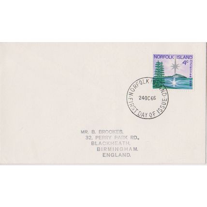 Norfolk Island 1966 FDC Christmas