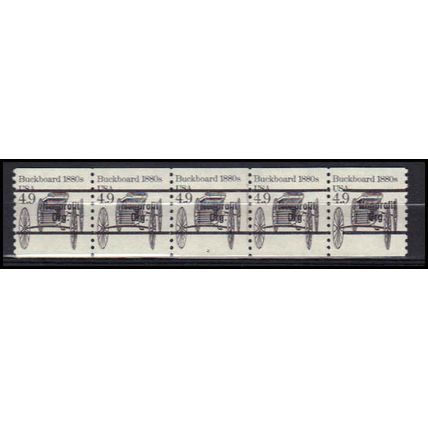 2124a 4.9c Buckboard Fine MNH Dry Gum PNC 2/5 Gap 1R X0366