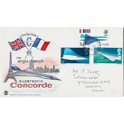GB 1969 Concorde FDC Wood Green High Road pm