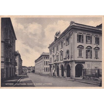 Istonio Politeama Ruzzi e Corso Littorio Italy Vintage Rare Postcard