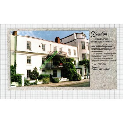 Barnes London SW13 House Sale Advert - 1991 Cutting